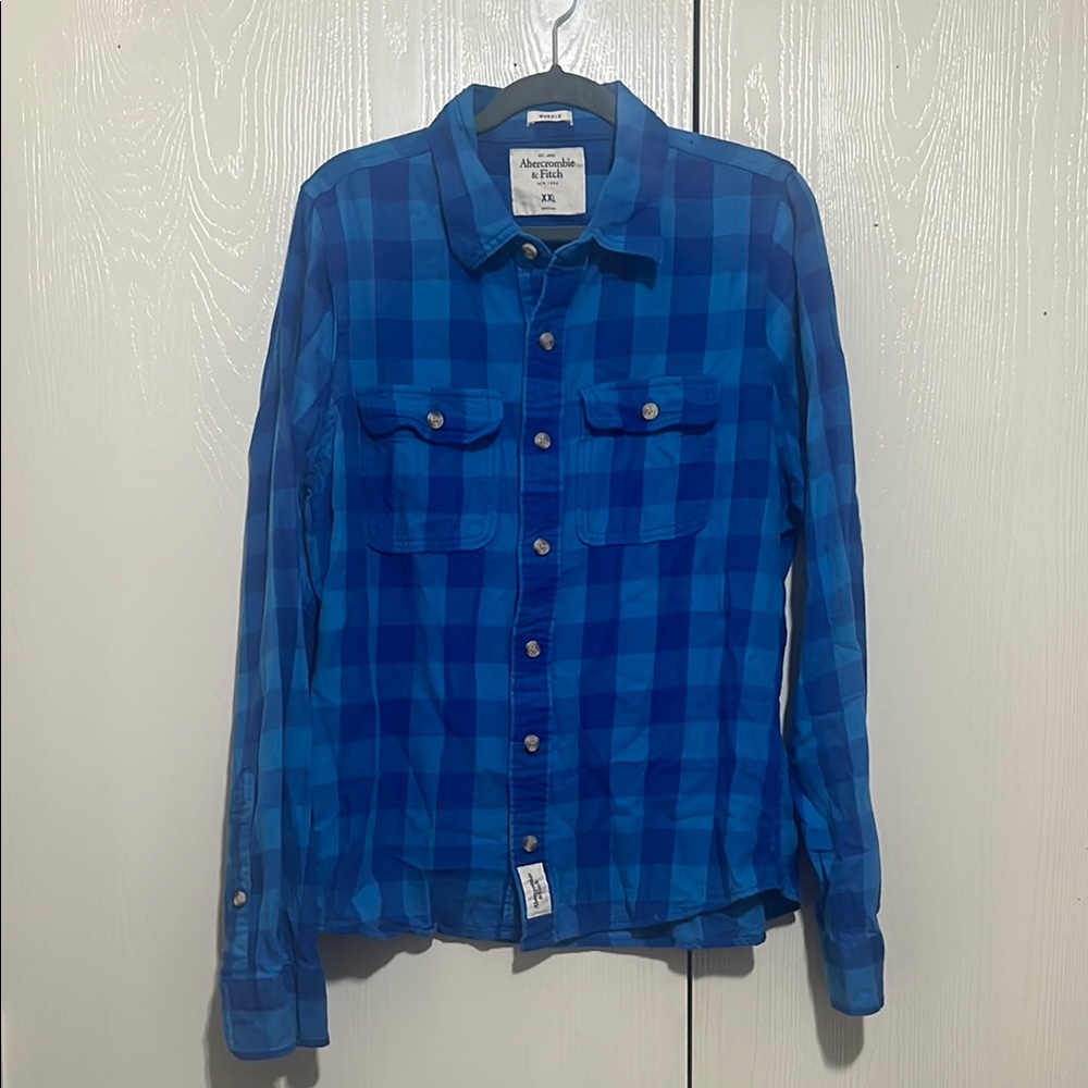Abercrombie & Fitch Blue Checkered Men's Shirt